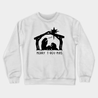 Christmas Cheer: Merry T-Rex-Mas (black text) Crewneck Sweatshirt